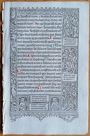 Seller image for Original Leaf Book of Hours Horae Vostre Paris - 1510 for sale by raremapexchange