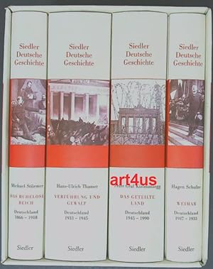 Bild des Verkufers fr Siedler Deutsche Geschichte : Von der Reichsgrndung bis zum Mauerfall ; Deutschland 1866 - 1990 : Das ruhelose Reich ; Verfhrung und Gewalt ; Das geteilte Land ; Weimar zum Verkauf von art4us - Antiquariat