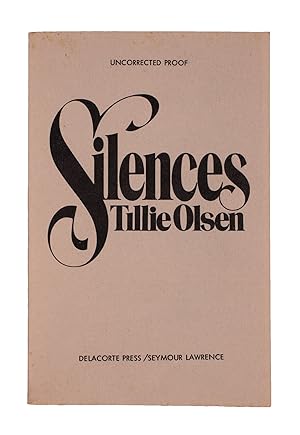 Seller image for Silences for sale by James Cummins Bookseller, ABAA