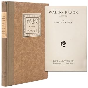 Seller image for WALDO FRANK. A Study by Gorham B. Munson for sale by James Cummins Bookseller, ABAA