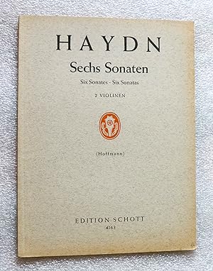 Seller image for Sech Sonaten fr Zwei Violinen; Six Sonatas for Two Violins: Violin Score. for sale by Cotswold Valley Books