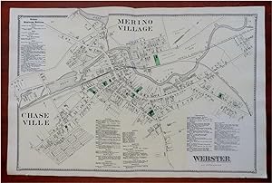 Webster Merino Village Chase Village Massachusetts 1870 F.W. Beers city plan