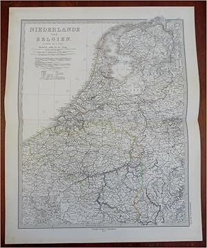 Netherlands Belgium Luxembourg Amsterdam Brussels 1875 Vogel detailed map