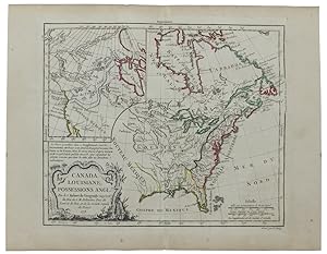 CANADA, LOUISIANE, POSSESSIONS ANGL. [Original copper engraved map, 1778]: