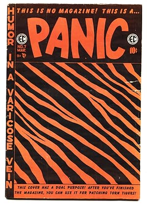 PANIC #7 EC TIGER STRIPE COVER DAVIS WOOD ELDER 1955 VG-