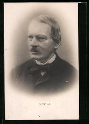 Bild des Verkufers fr Ansichtskarte Gustav Freytag, Portrait des Dichters zum Verkauf von Bartko-Reher