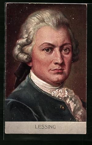 Bild des Verkufers fr Ansichtskarte Gotthold Ephraim Lessing, Portrait zum Verkauf von Bartko-Reher