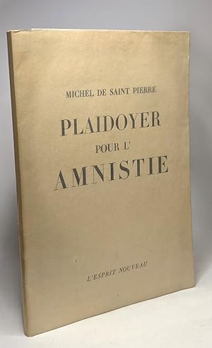 Seller image for Plaidoyer pour l'amnistie for sale by crealivres