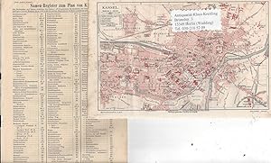 Kassel. 1 alter Orig.- Stadtplan