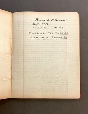 [Manuscrit] - Revues de l'Internat des Hôpitaux de Lyon. Charrie tes parties. Pour mon plaisir. 3...