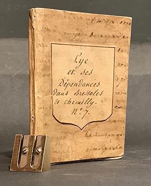 [Manuscrit]. "Lye et ses Dépendances dans Bressoles et Chemilly. N° 7".