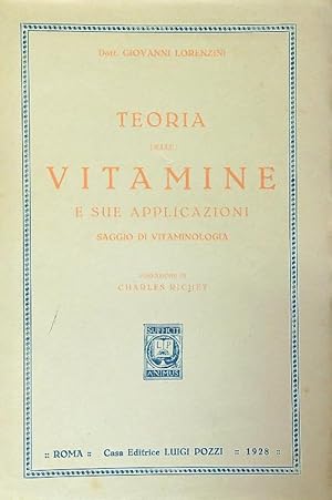 Imagen del vendedor de Teoria delle vitamine e sue applicazioni a la venta por Librodifaccia