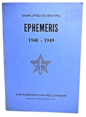 Seller image for Simplified Scientific Ephemeris 1940-1949 for sale by Redux Books