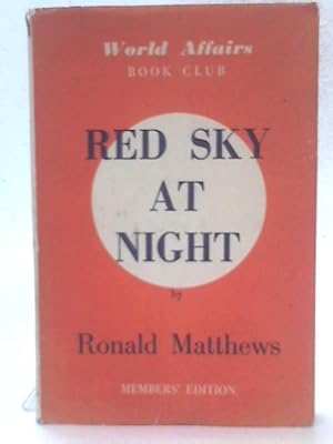 Image du vendeur pour Red Sky At Night mis en vente par World of Rare Books