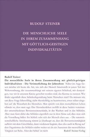 Immagine del venditore per Die menschliche Seele in ihrem Zusammenhang mit gttlich-geistigen Individualitten venduto da Wegmann1855