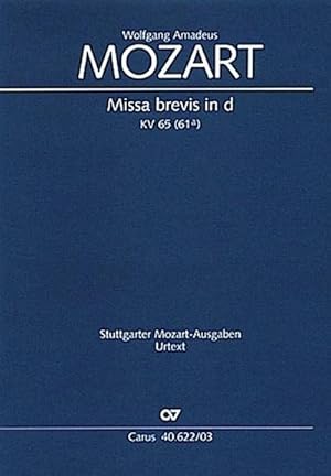 Seller image for Missa brevis in d (Klavierauszug) for sale by Wegmann1855