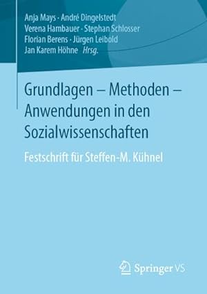 Seller image for Grundlagen - Methoden - Anwendungen in den Sozialwissenschaften for sale by Wegmann1855