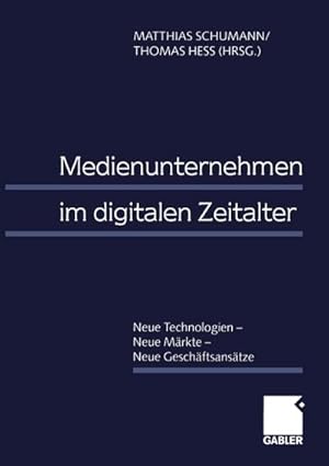 Imagen del vendedor de Medienunternehmen im digitalen Zeitalter a la venta por Wegmann1855
