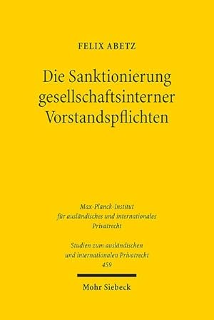 Seller image for Die Sanktionierung gesellschaftsinterner Vorstandspflichten for sale by Wegmann1855