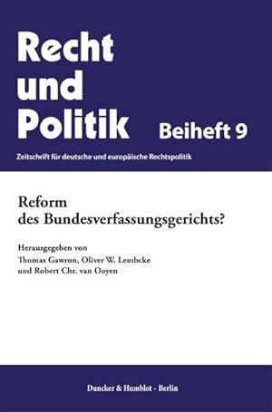 Seller image for Reform des Bundesverfassungsgerichts? for sale by Wegmann1855