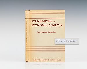 Image du vendeur pour Foundations of Economic Analysis. mis en vente par Raptis Rare Books