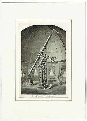 Das große Aequatorial der Pariser Sternwarte. Orig.-Holzschnitt,