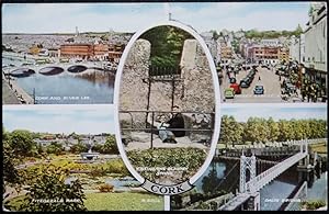 Cork Postcard Vintage 1954 River Lee Patrick Street Fitzgerald Park Blarney