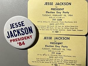 Jesse Jackson for President Grouping Consisting of Two Invitations to His New Hampshire Day 1984 ...