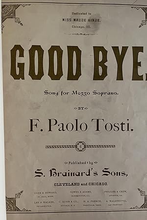 Large Bound Gilded Age Era Songbook, Belonging to California Socialite and Philanthropist Josephi...