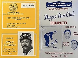 A Pair [2] of Pittsburgh Post Gazette Dapper Dan Club Dinner Programs