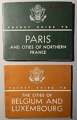 Two World War II Era Pocket Guides: One for Belgium and Luxembourg and One for Paris and Cities o...
