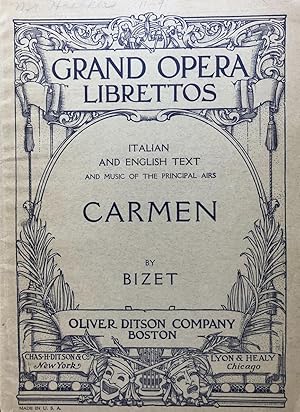 Grand Opera Librettos: Carmen