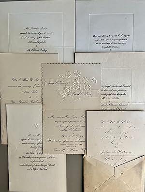 A Grouping of Six Late 19th and Early 20th Century Wedding Invitations