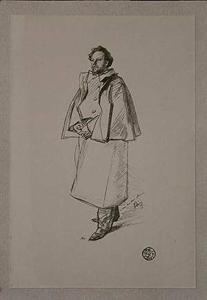 "Jules CHERET : Louis MORIN" Lithographie originale entoilée d'après un dessin de Jules CHERET de...