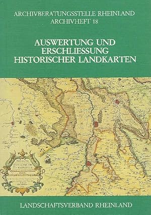 Bild des Verkufers fr Erschliessung und Auswertung historischer Landkarten. Ontsluiting en Gebruik van historische Landkaarten. zum Verkauf von Antiquariat Lcke, Einzelunternehmung