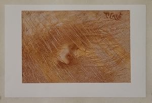 "Lucien LEVY-DHURMER : Coup de vent" Lithographie originale entoilée d'après une peinture de Luci...