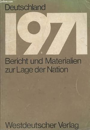 Bild des Verkufers fr Deutschland 1971 zum Verkauf von Le-Livre