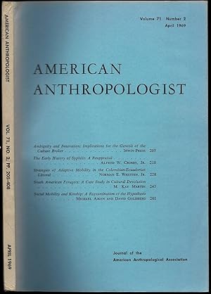 Imagen del vendedor de The Early History of Syphilis: A Reappraisal in American Anthropologist Volume 71 Number 2 a la venta por The Book Collector, Inc. ABAA, ILAB