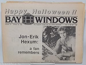 Seller image for Bay Windows: New England's Largest Gay & Lesbian Newspaper; vol. 3, #33, Oct. 24-30, 1985: John-Erik Hexum: a fan remembers for sale by Bolerium Books Inc.