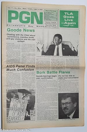 Seller image for PGN: Philadelphia Gay News; vol. 11, #46, Sept. 18-24, 1987: Goode News for sale by Bolerium Books Inc.