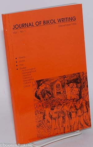 Seller image for Journal of Bikol Writing: Volume 1, Number 1; November 1994 for sale by Bolerium Books Inc.