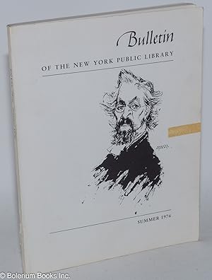 Image du vendeur pour Winifred Bryher: A Check List [article in:] Bulletin of the New York Public Library, Summer 1976, volume 79 number 4 mis en vente par Bolerium Books Inc.