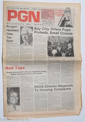 Seller image for PGN: Philadelphia Gay News; vol. 11, #47, Sept. 25 - Oct. 1, 1987: Bay City Offers Pope Protests, Small Crowds for sale by Bolerium Books Inc.