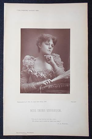 Carbon Print Photograph of Irene Vanbrugh from The Theatre, August 1892