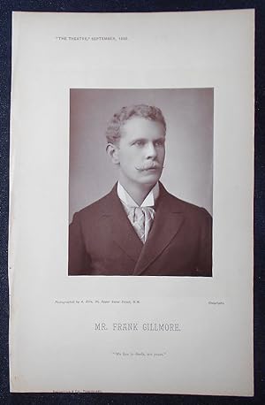 Carbon Print Photograph of Frank Gillmore from The Theatre, September 1892