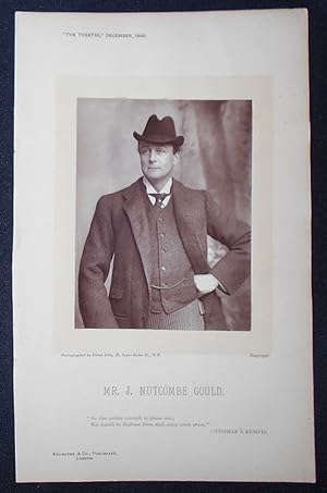Carbon Print Photograph of J. Nutcombe Gould from The Theatre, December 1892