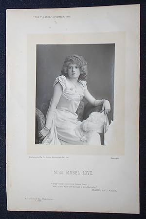 Carbon Print Photograph of Mabel Love from The Theatre, November 1892
