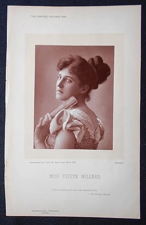 Carbon Print Photograph of Evelyn Millard from The Theatre, October 1892