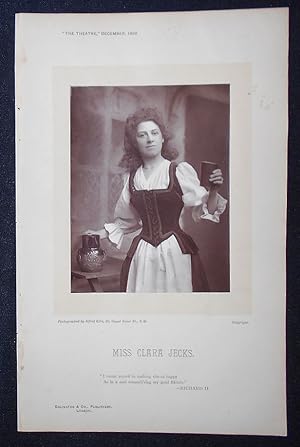 Carbon Print Photograph of Clara Jecks from The Theatre, December 1892