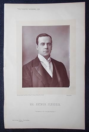 Carbon Print Photograph of Arthur Playfair from The Theatre, November 1892
